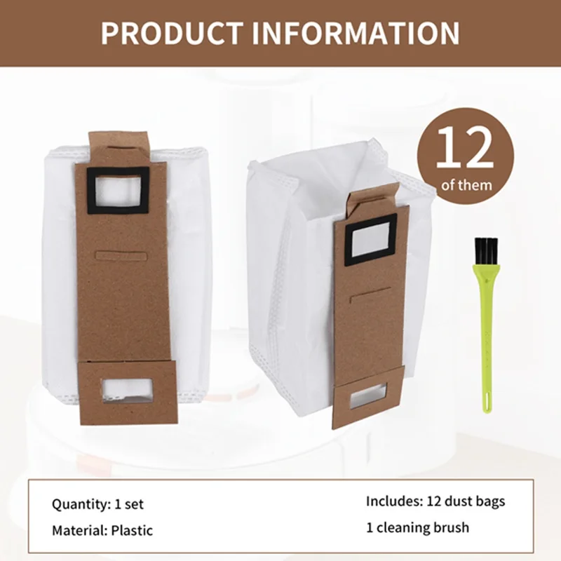12 حزمة من ملحقات حقيبة الغبار لشاومي Roborock S7 S7 Plus S7 + قطع غيار المكنسة الكهربائية أكياس المكنسة الكهربائية الساخن!