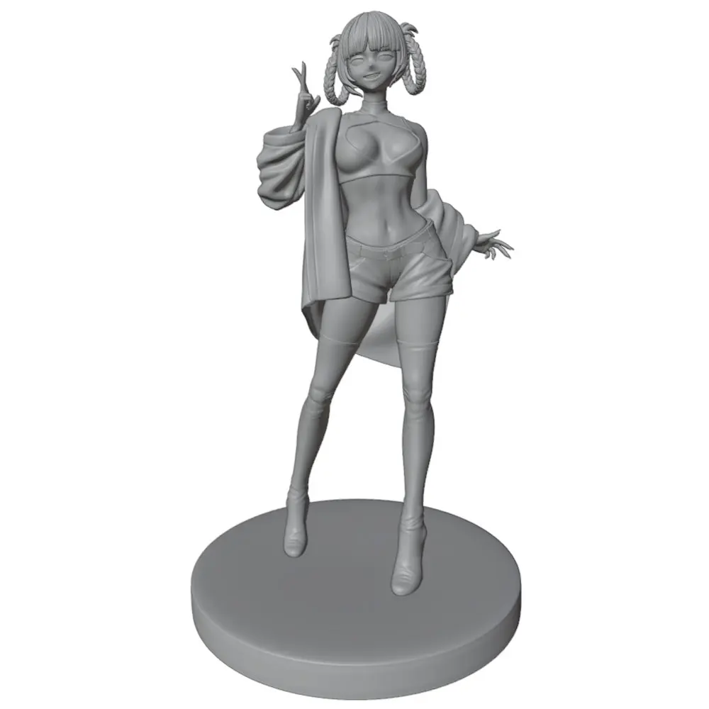 1/24Room Decorati Sexy Girl Resin Model Kits GK Miniature 3DPrinted Gray Model Figurine DIY Doll Model Unassembled And Unpainted