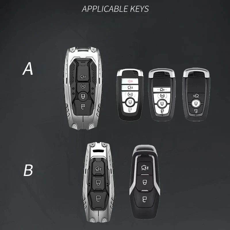 Car Key Cover For Ford Edge Fusion Mustang Explorer F150 F250 F350 Ecosport Focus 3 4 ST Mondeo 5 MK5 Fiesta Kuga MK3 4