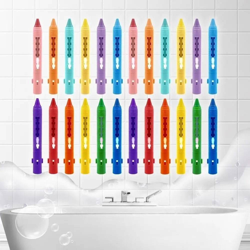 6pcs Set New Colorful Washable Bath Crayons Easy-Clean Washable Shower Art Graffiti for Early Education