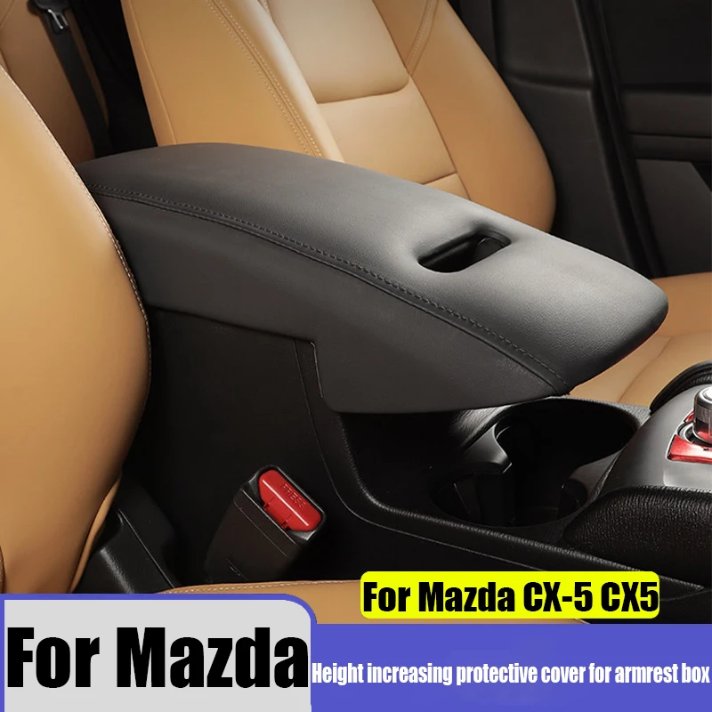 

For Mazda CX-5 CX5 2017-2025 armrest box height increasing protective cover car interior decoration product modification parts
