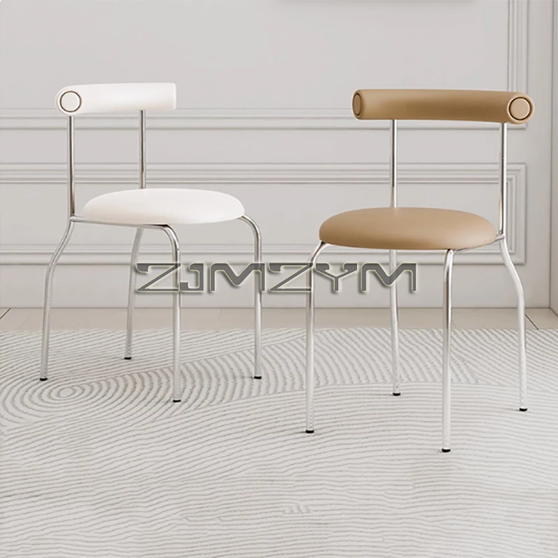Trendy Dining Chairs Nordic Stackable Backback Dining Table Lounge Chairs For Household Living Room Kitchen Home Furniture