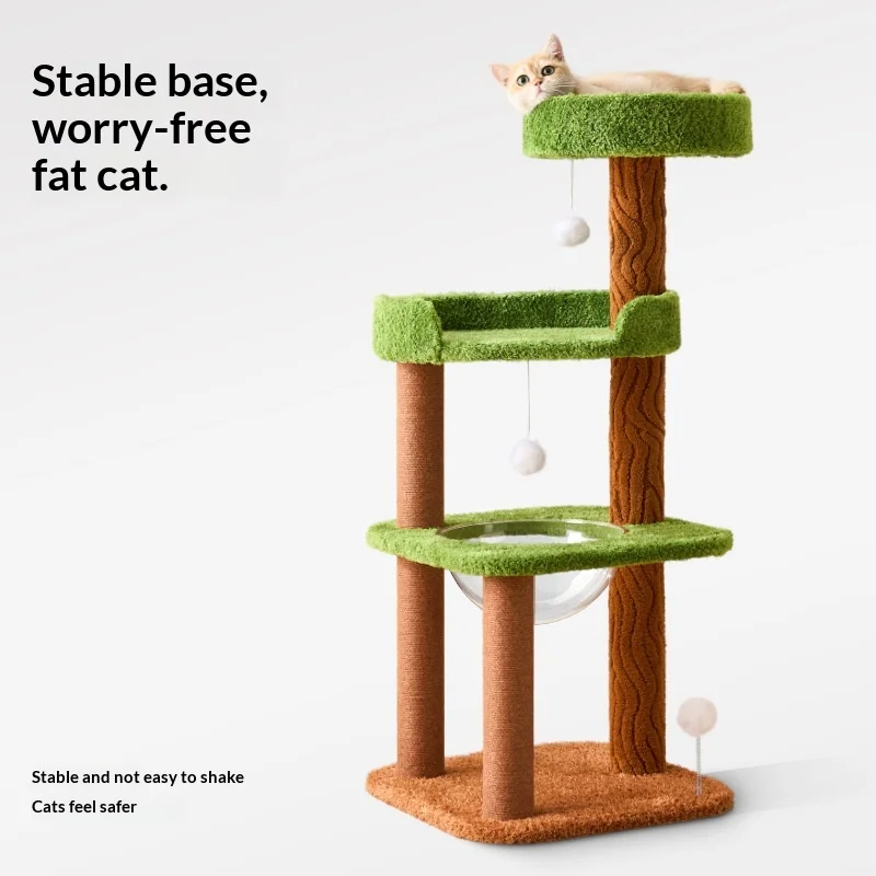 Rascador para gatos con sisal y cama torre todo en uno interior - imagen 3