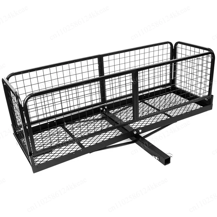 Folding Hitch Mount Cargo Carrier Heavy Duty for Car Rear, Luggage Rack and Cargo Basket with Storage