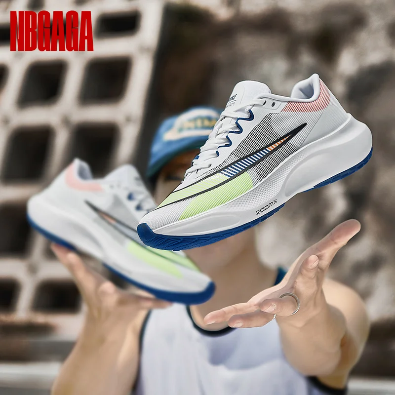 

Men's Shock Absorption Running Shoes Marathon Racing Sneakers Lightweight Breathable Non-Slip Road Training Sports Shoes
