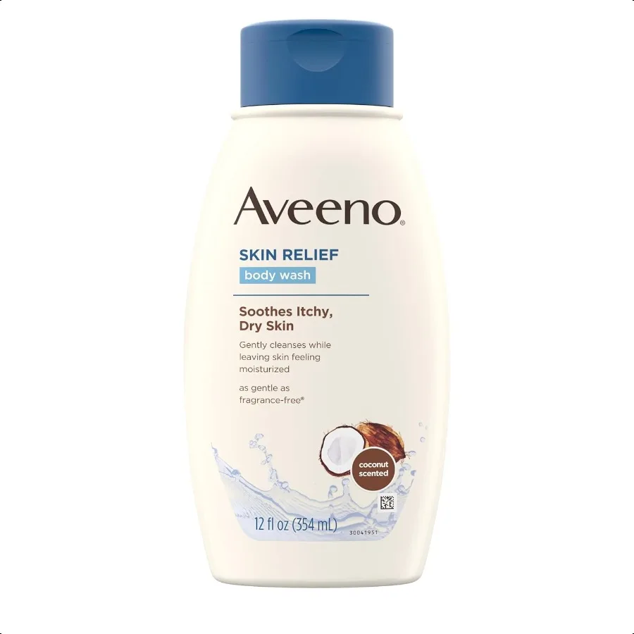

Avee Skin Relief Body Wash with a Gentle Coconut Scent Triple Oat Formula Daily Cleanser for Sensitive Skin Leaves Itchy Dry Sk