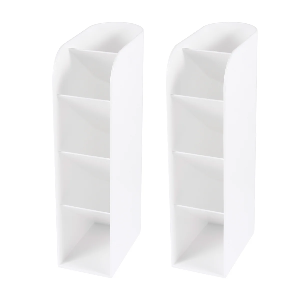 

2Pcs Stationery Box Desk Organizer Simple Design Pencil Case Multi-Function Pen Holder for Keys Jewelry Lightweight Portable