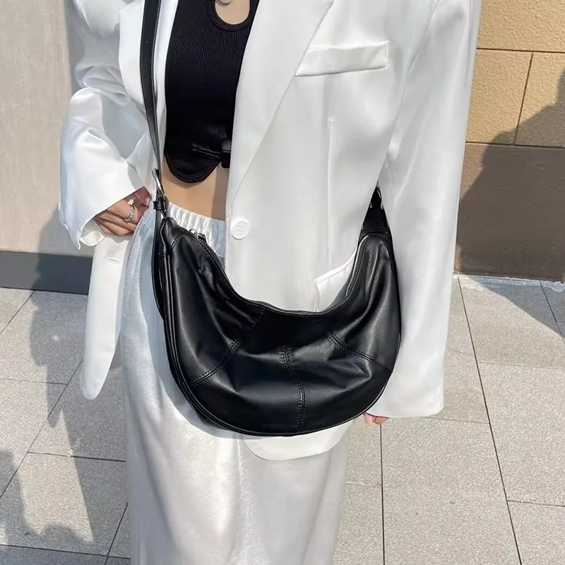AIGO Minimalism Style Women Saddle Bag Shoulder Underarm Puse New Shoulder Bags For Women Niche Dumpling сумка женская bolsos