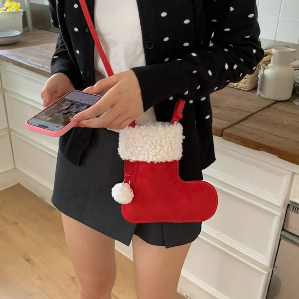 

Портативная замшевая сумка через плечо в корейском стиле, пушистая сумка из овечьей шерсти, дорожная сумка-кошелек, плюшевая женская сумка для ботинок