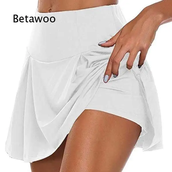 Women Solid Color Fake Two Piece Skort Soft Fabric Short Bottoms Lightweight Design For Summer Daily Outfits Outdoor Activities