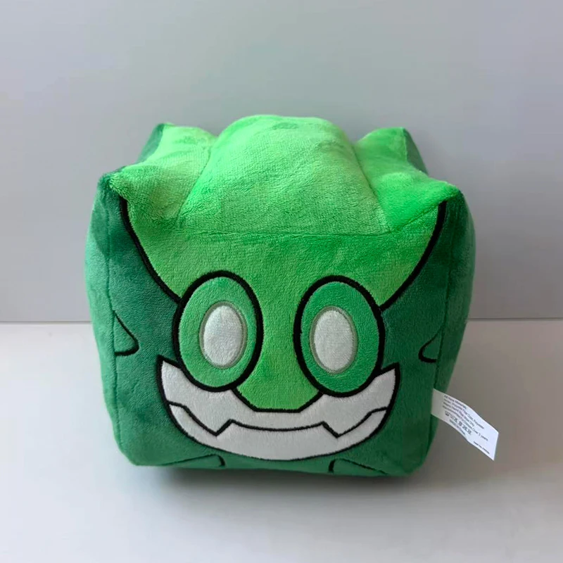 New Cute Green Square Monster Plush Doll Bloxkined Soft Stuffed Cartoon Plushie Adorable Collectible Toy Gift for Game Fans
