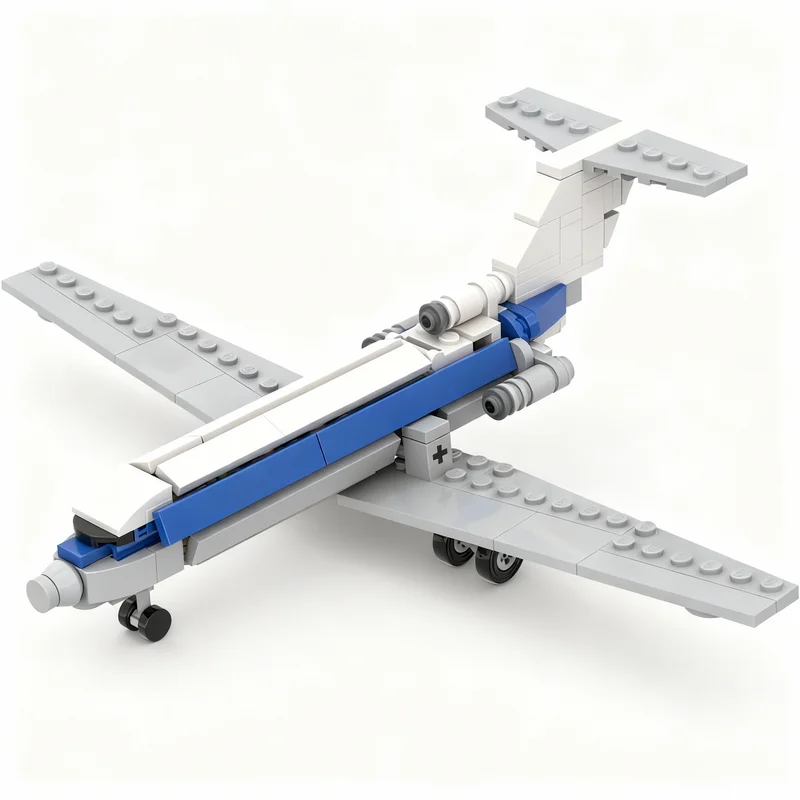 

214pcs MOC Yakovlev Yak 40 Aeroflot Livery Promotional Airlines Model Building Blocks Christmas Gifts Construction Toys Assemble
