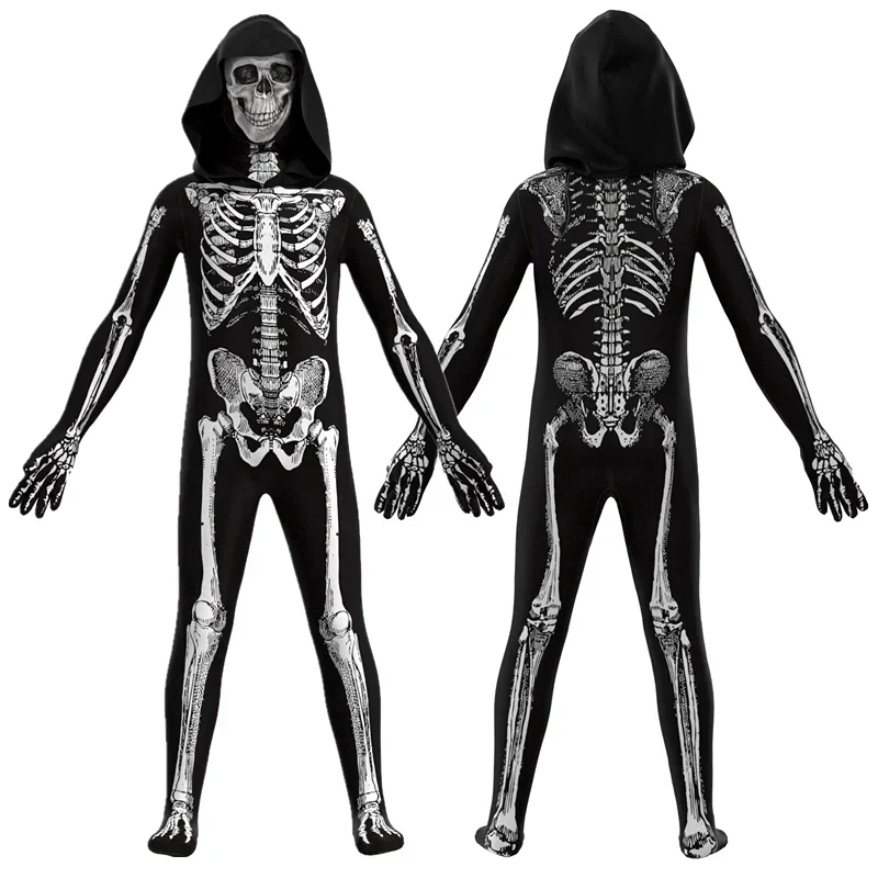 

Cosdea Halloween Zombie Costume Kids Party Zombie Costume Cosplay Horror Skeleton Skeleton Costume Jumpsuit Full Carnival Party