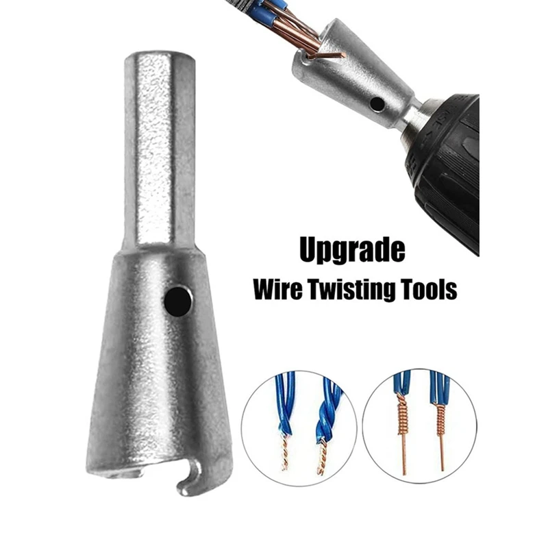 3PCS Wire Twisting Tools Hex Handle Electrician Quickly Twister 1.5-6 Square 2-6 Way Twister Wire For Power Drill Drive