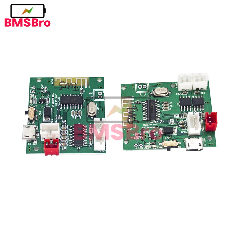 TWS Bluetooth 5.3 Power Amplifier Board 5W+5W 3.7V 5V Miciro USB True Wireless Stereo Module for Car Home Speaker Subwoofer DIY