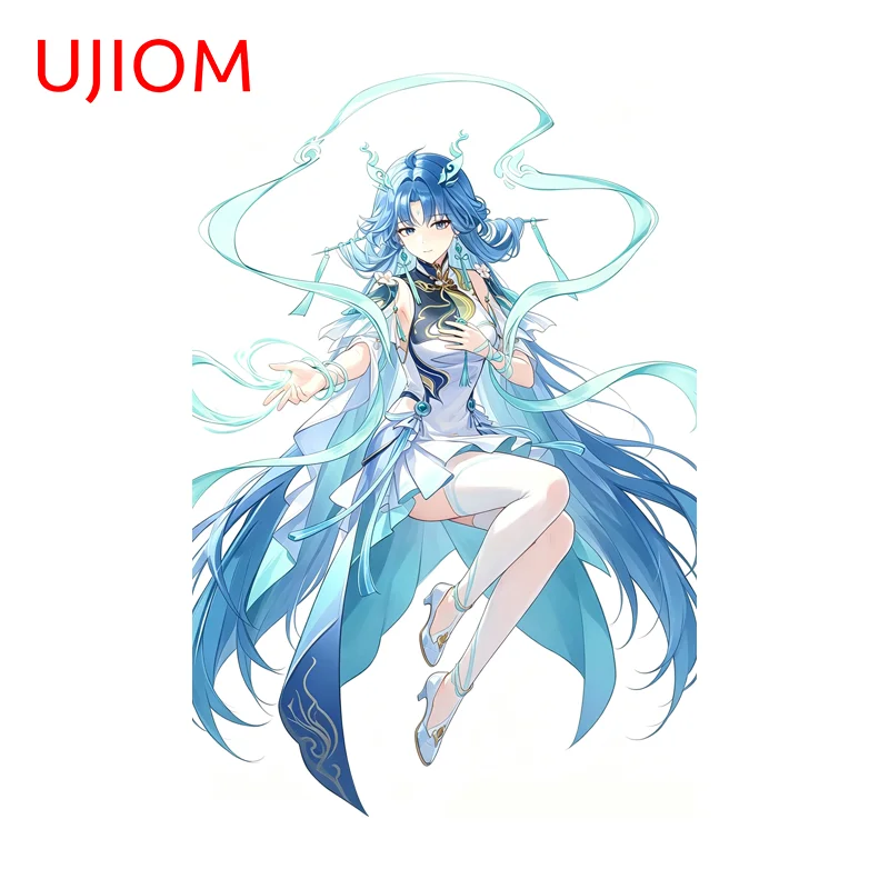 UJIOM Half Head Qingxiao Bouncy Castle Wall Sticker Mural Otaku Room Wuthering Waves Decal Suitable For For Refrigerator Decor