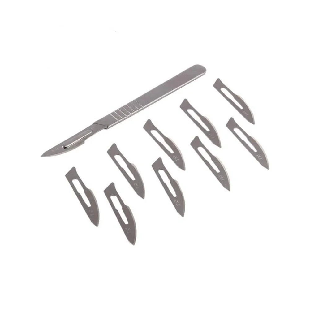 11pcs Multifunctional Stainless Steel Blades Kit Surgical Set stainless steel