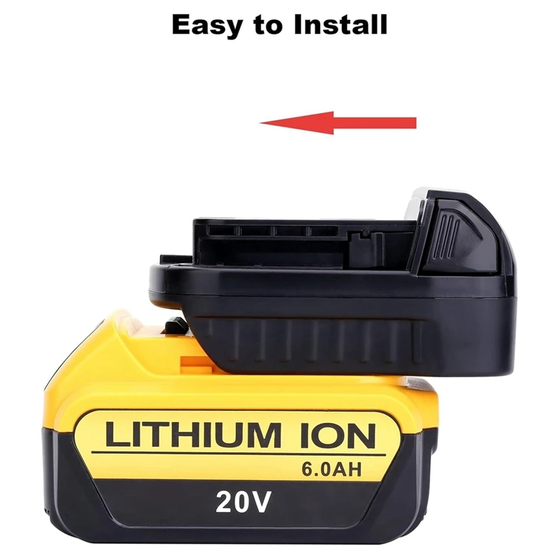 Adapter Compatible For Dewalt 20V Max Battery To Replacement For Milwaukee M18 18V Battery, DW18ML Adapter Durable Easy Install