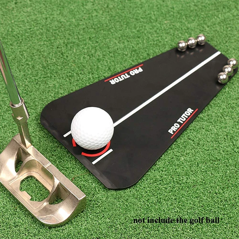 Golf Putting Tutor Practice Balls Driving Range Tee Golf Putting 퍼팅 Assistant Indoor Simulation Track Swing Device Mirror Aid