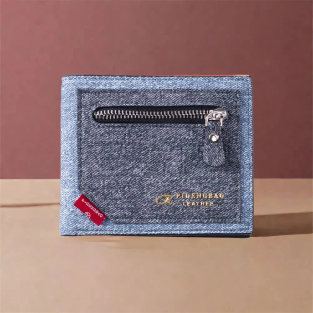 

Business PU Leather Men's Short Purse Color Contrast Contracted Men Coin Pocket Comfortable Soft Men's Card Holder Travel
