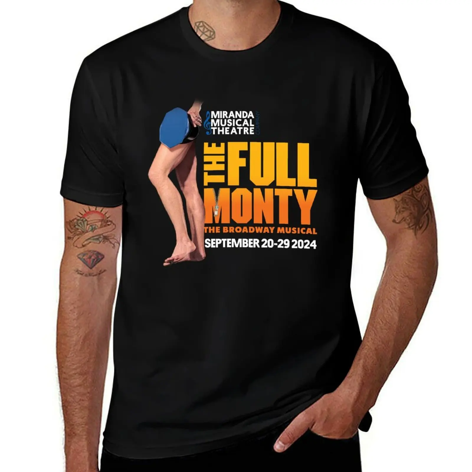 

The Full Monty - Dark Background T-Shirt Casual Basic Short Sleeve T-Shirt