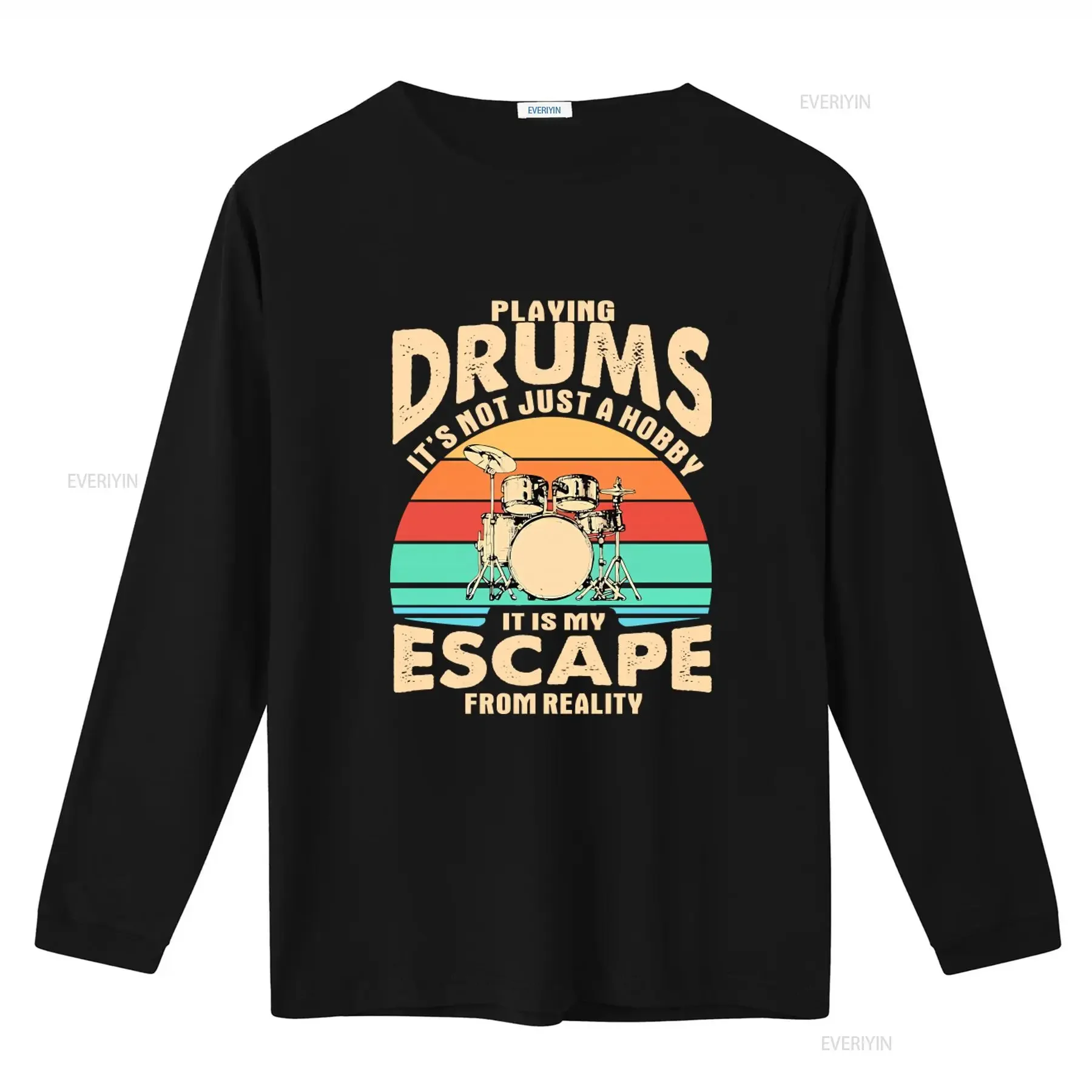 Vintage Retro T Shirt Playing Drums It s Not Just A Hobby Is My Escape From Reality Perfect for Drummers vintage Washed
