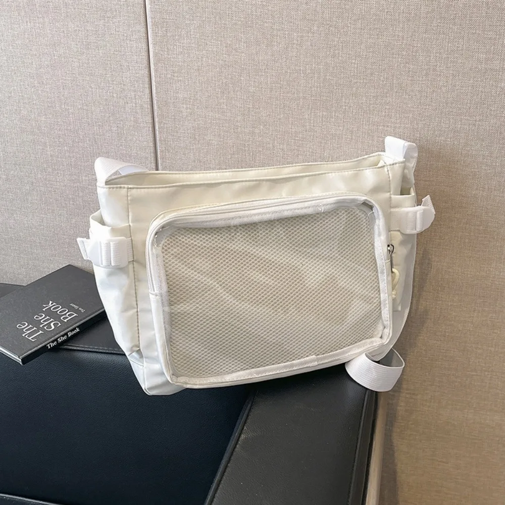 Fashion Transparent Ita Bag Large Capacity College Style Shoulder Bag Canvas Jk Handbag Women Tote Bag College Style image 3