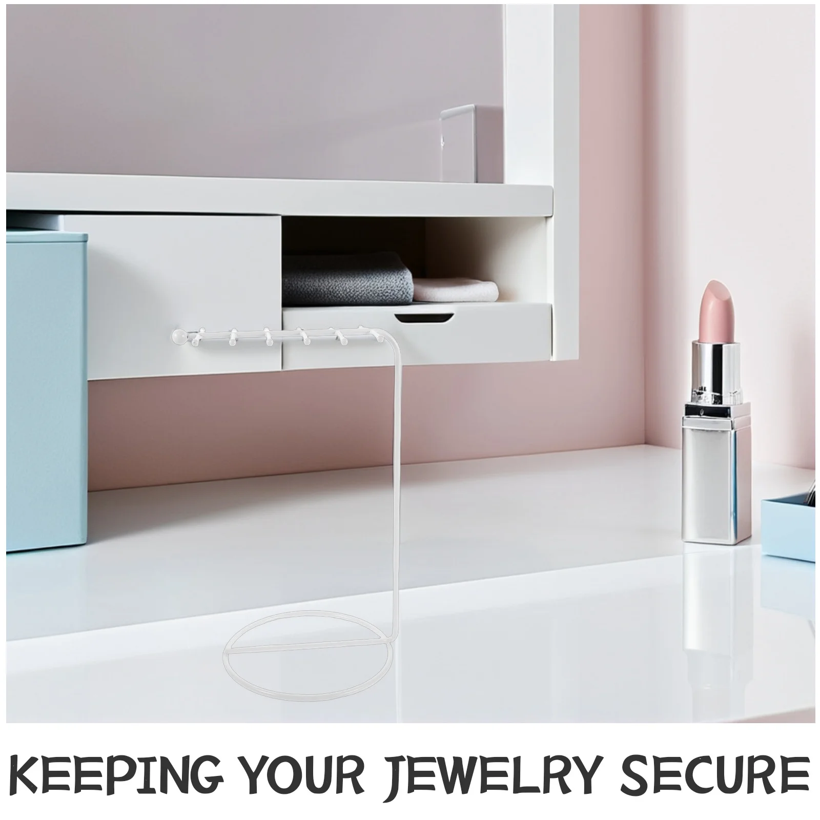 1pcs Iron Jewelry Display Stand Metal Necklace Earring Bracelet Holder Rack For Store Home Live Streaming Setup Organizer