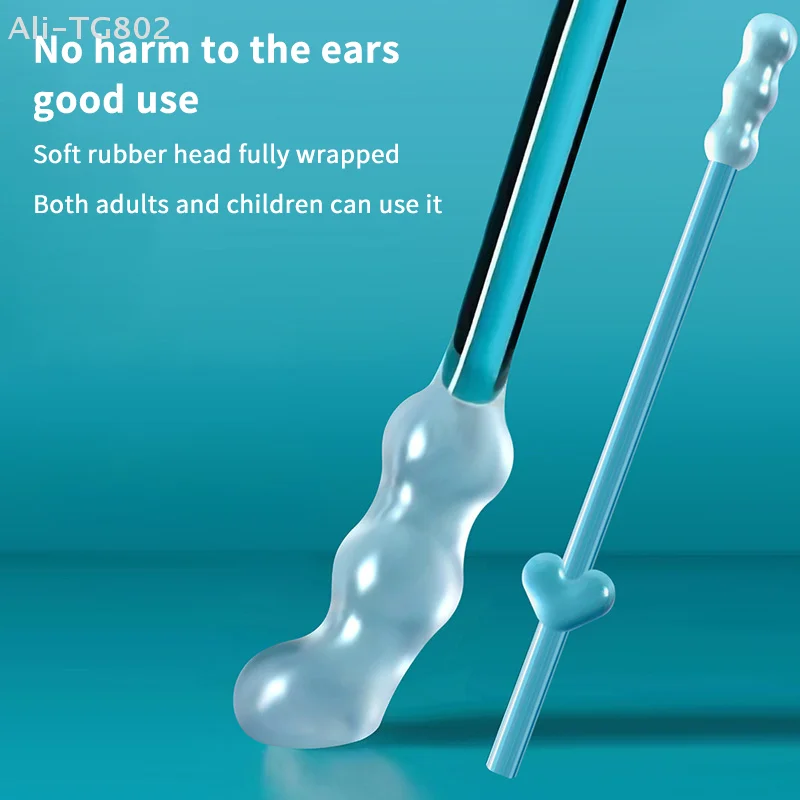 24PCS Silicone Disposable Ear Swabs Soft Ear Cleaner Sticky Earwax Remover Sticks for Adults Safe And Gentle Ear Care