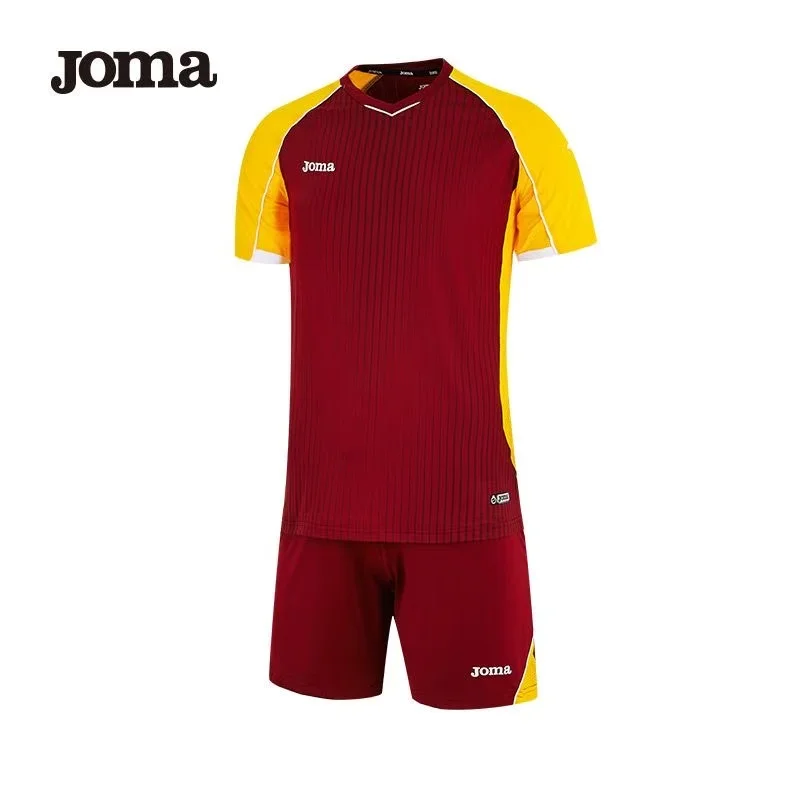 JOMA Men's Adult Summer Football Uniform Set Short-Sleeved T-Shirt Breathable Training Shorts