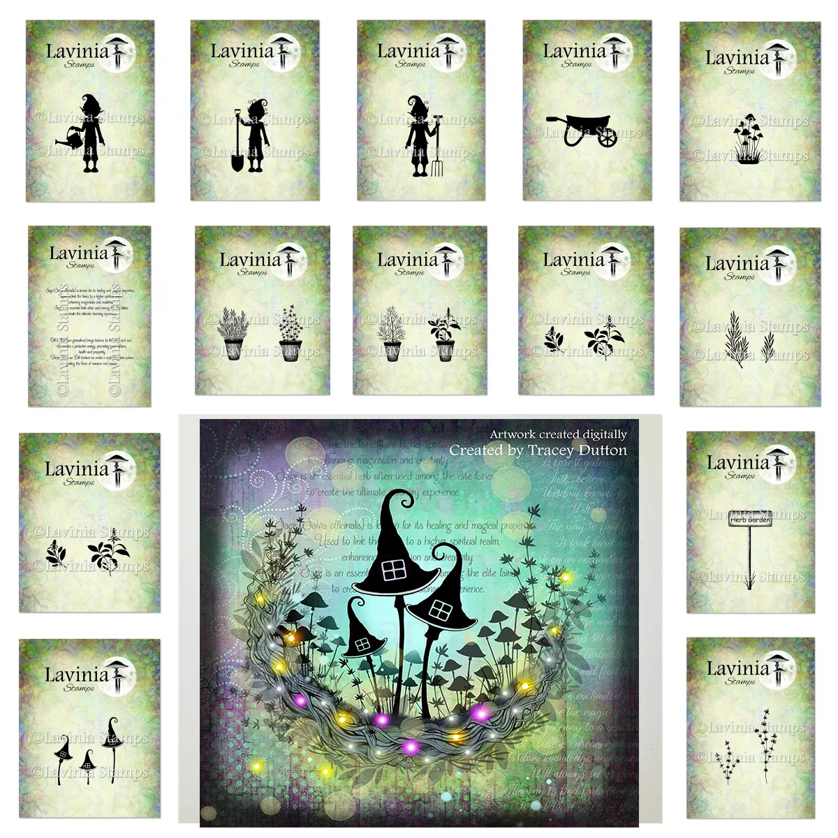 

New Clear Stamps 2025 Herb Gardening Arts and Crafts Supplies Mushroom Stuff Background Stamps for Card Making DIY Scrapbooking