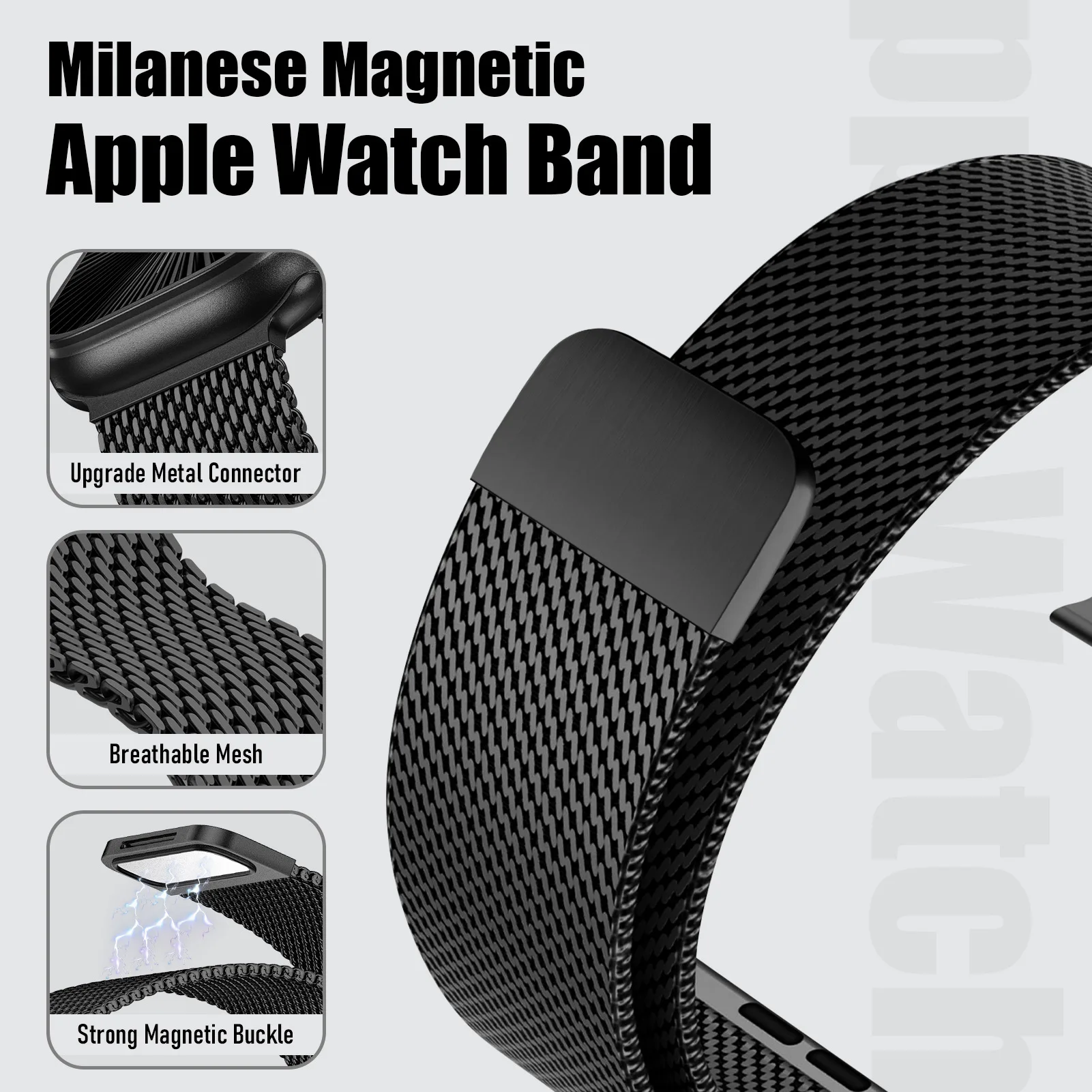 Миланская петля для Apple Watch Ultra 2 Band 49 мм 44 мм 45 мм Браслет Correa iWatch Series 10 46 мм 42 мм 9 8 SE 41 мм 38 40 мм Ремешок