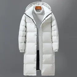 Duck Down Men's Long Parkas Winter Hooded Thick Warm Down Women Coats High Quality Outdoor Windproof Casual Men Jackets Clothing