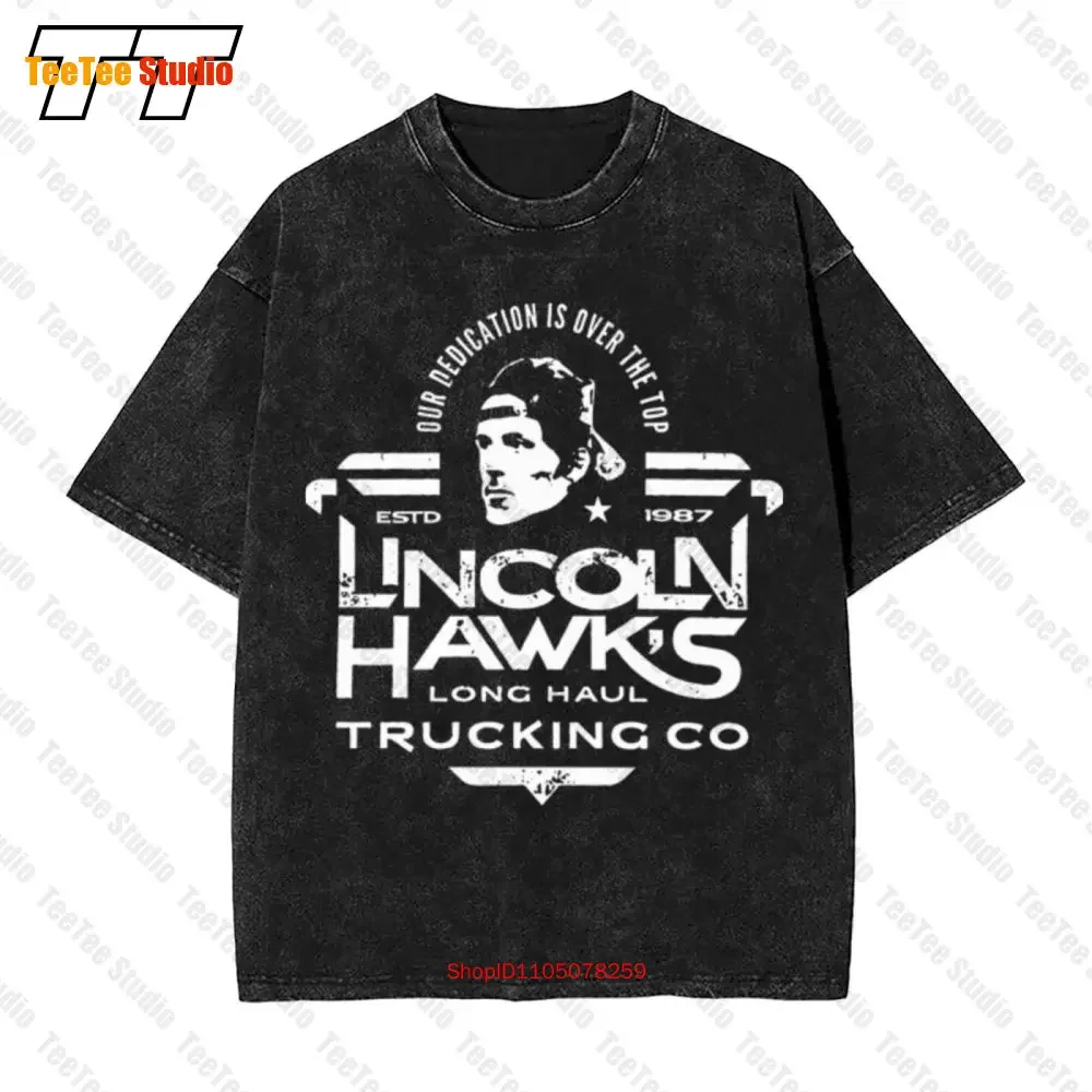 Lincoln Hawk Trucking Co Over Dedication Is Over The Top Estd 1987  Oversized T-Shirt RK7G