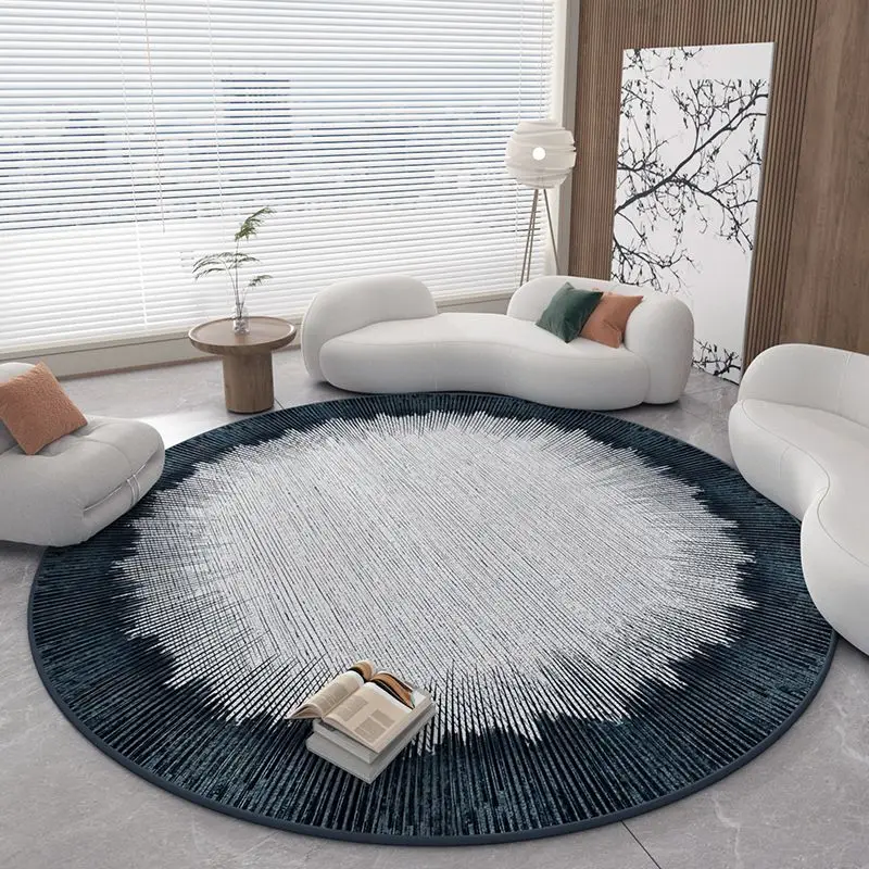 

Advanced sense round velvet carpet living room study home silent non-slip room floor mat chair coffee table foot cushion