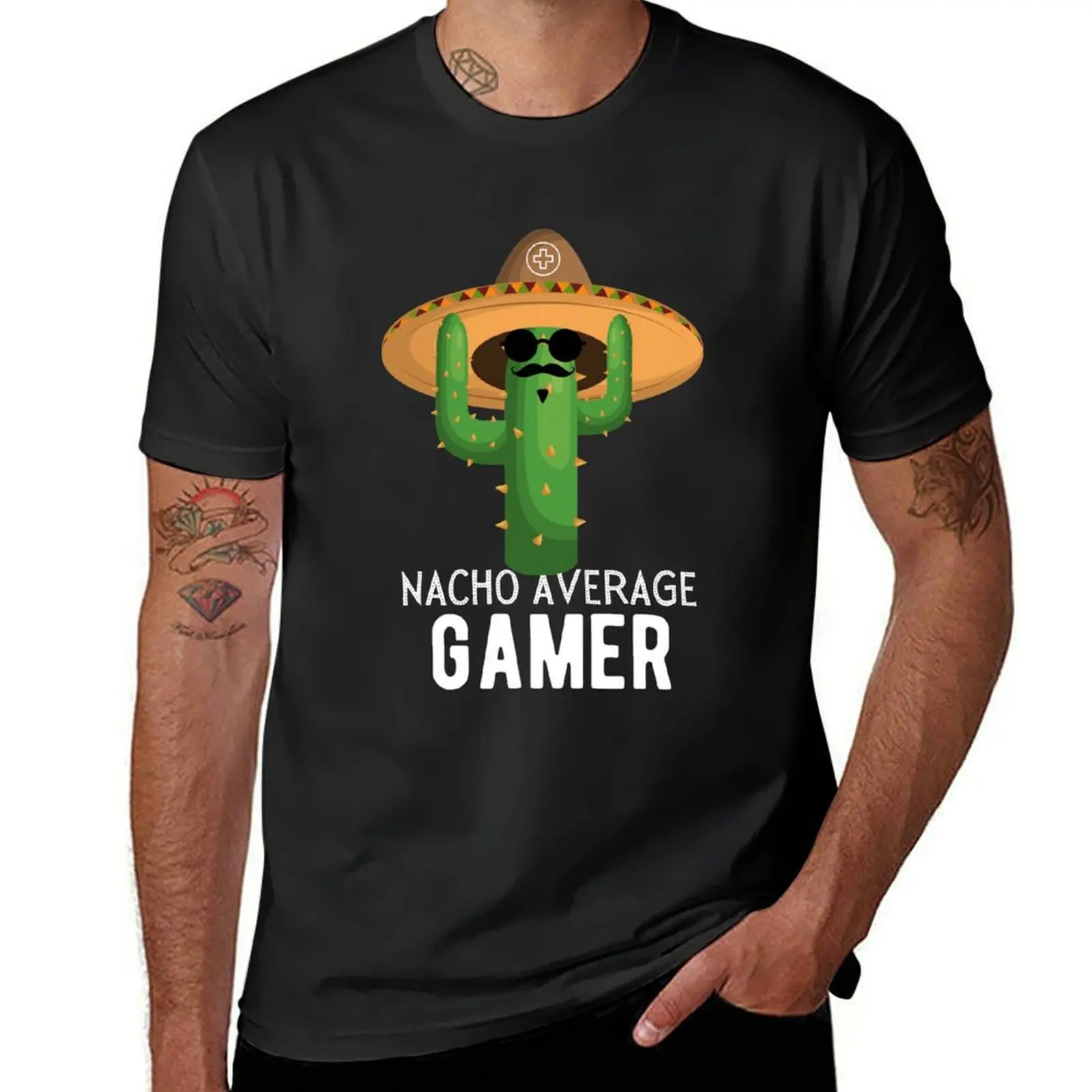 Nacho Average Gamer Video Game Humor Gifts T-Shirt for a boy boys whites Short sleeve tee men