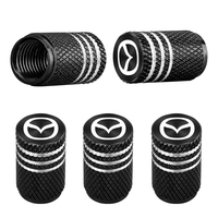 5PCS Auto Wheel Tire Valve Stem Caps Cover For Mazda 3 6 Atenza Axela Demio CX3 CX5 MP MS RX8 Car Accessories