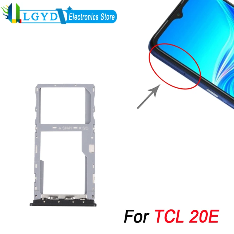 For TCL 20E SIM Card Tray + Micro SD Card Tray Adapter Replacement Part