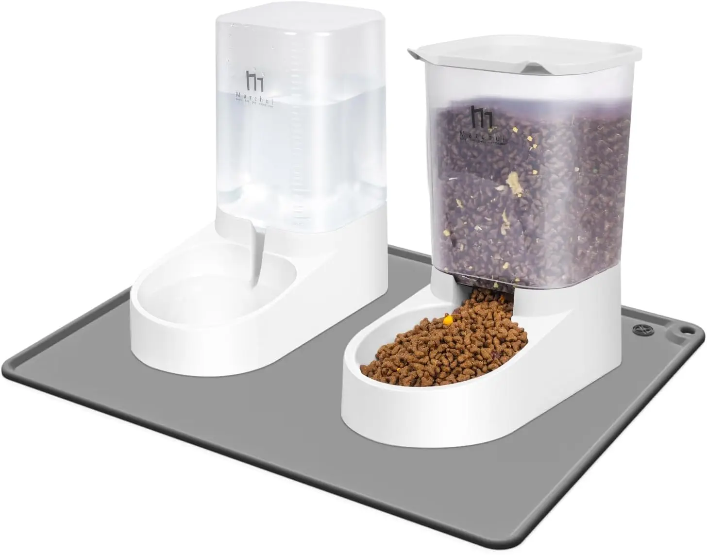 

Автоматический гравитационный дозатор корма и воды для собак мелких и средних пород, 1 галлон, с силиконовым ковриком