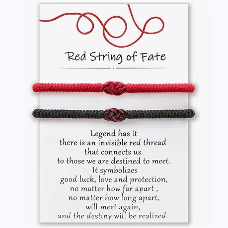 Red String of Fate Couple Bracelet Valentines Day Birthday Gifts for Her Him Matching Bracelets for Boyfriend Girlfriend Wife