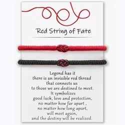 Red String of Fate Couple Bracelet Valentines Day Birthday Gifts for Her Him Matching Bracelets for Boyfriend Girlfriend Wife