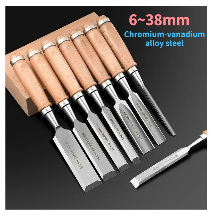 Flat/Semi-Circular Wood Carving Chisels Set Professional for Woodworking with Ergonomic Wood Carving Tools DIY Auxiliary Tools