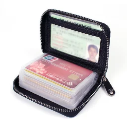 20 Detents Cards Holders PU Business Bank Credit Bus ID Card Holder Cover Coin Pouch Anti Demagnetization Wallets Bag Organizer