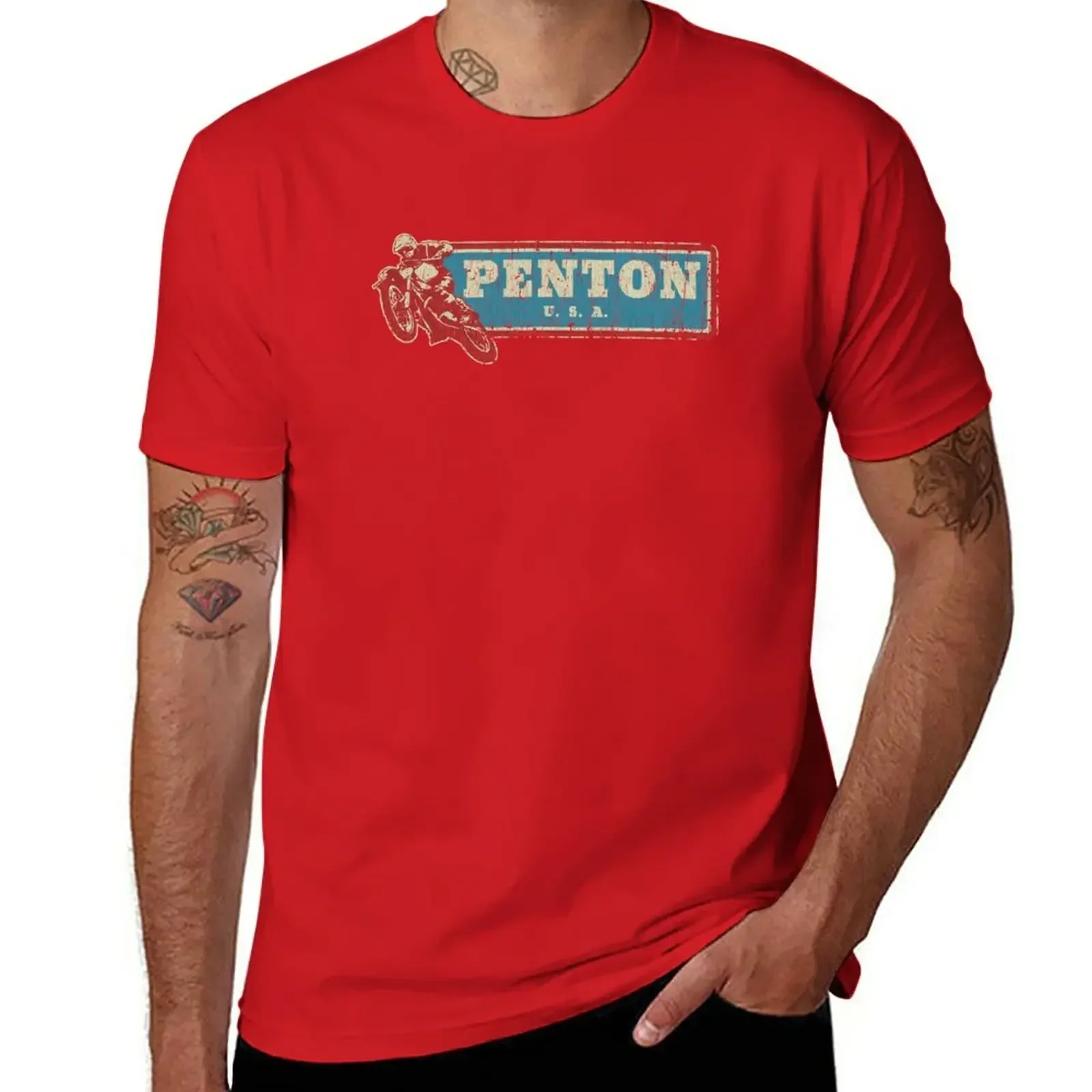 Penton U.S.A. 1968 T-Shirt customs design your own tops Men's clothing anime clothes new in tops & tees heavyweight Male Cartoon