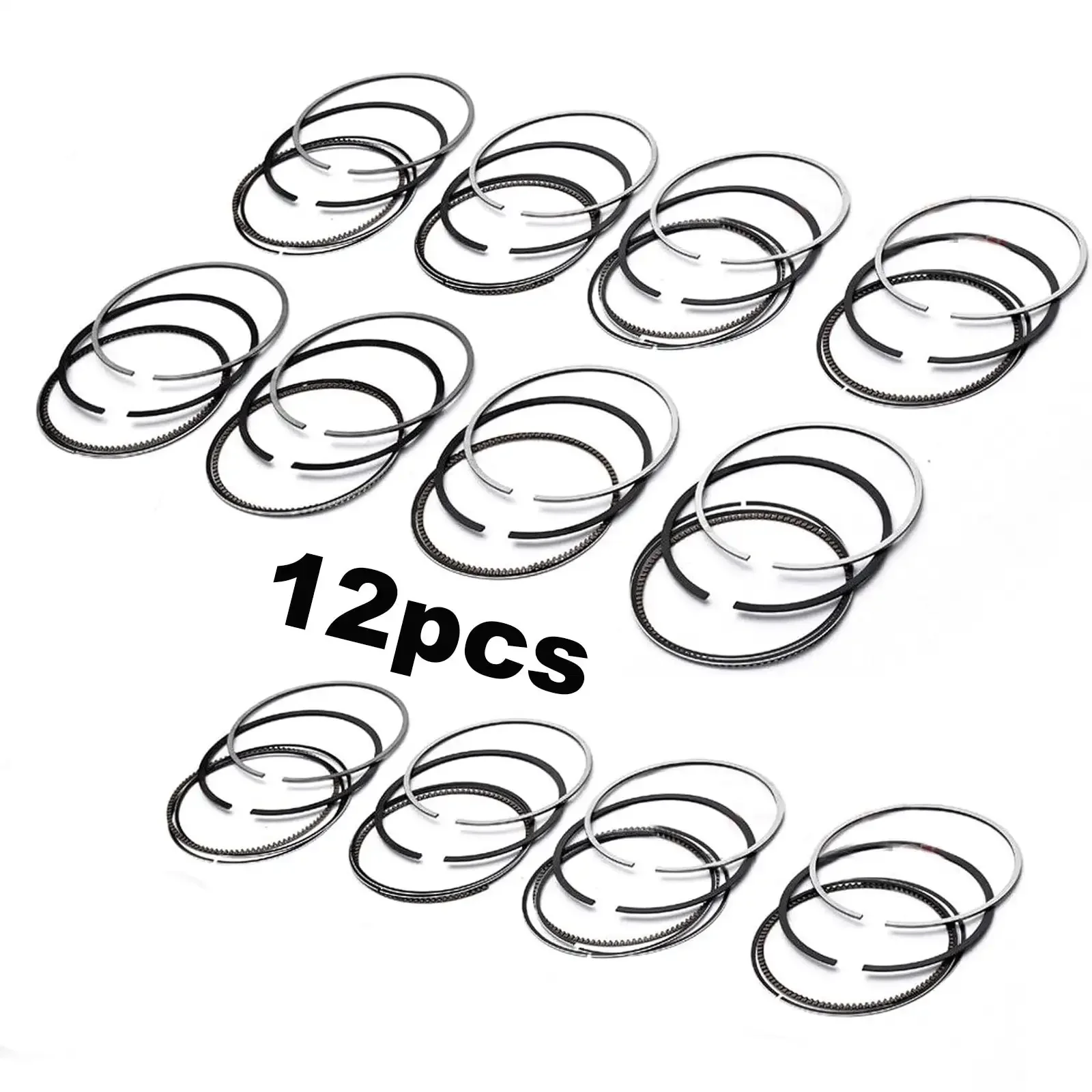 

12x Piston Rings Set STD Φ92mm for Rolls-Royce Phantom RR1 Drophead 6.7 N73B68A 11250150257