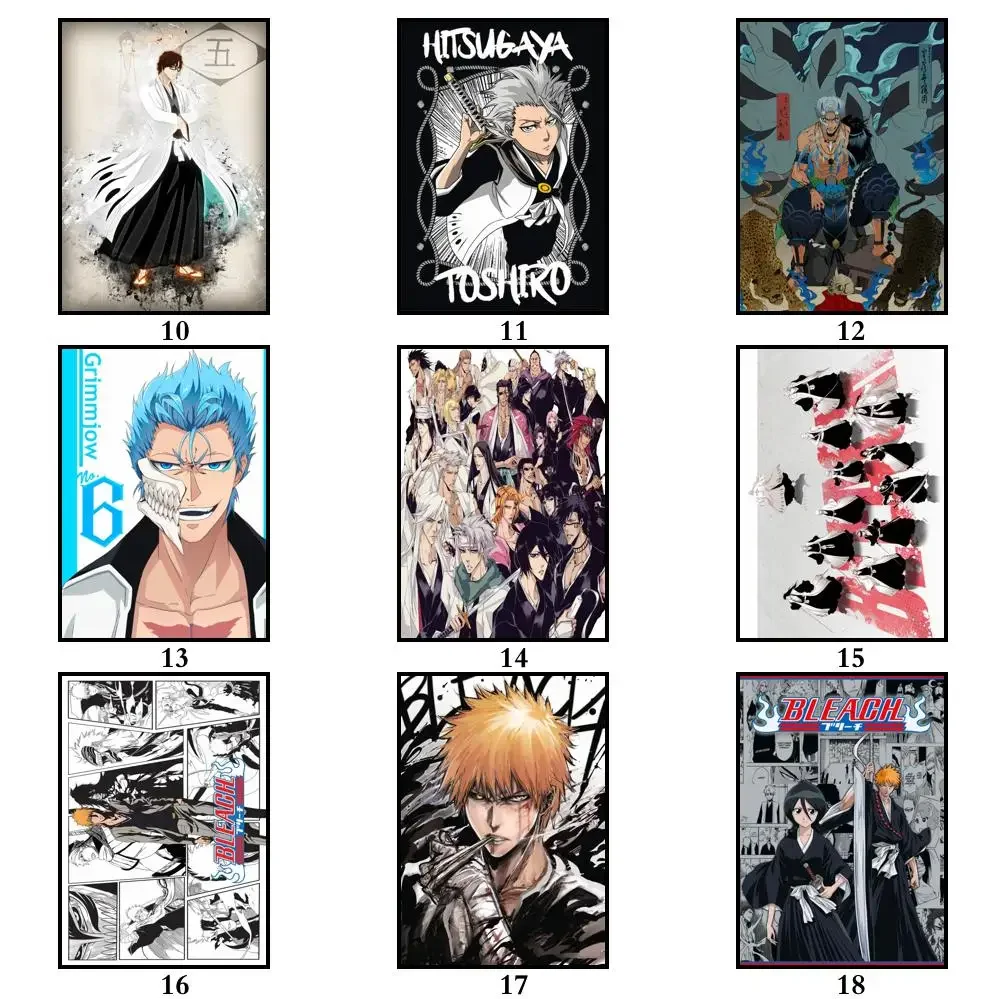 Japan Cartoon Anime Bleach Figure Picture for Room Living Coffee House Bar Wall Art Home Decor Quality Canvas Painting Poster