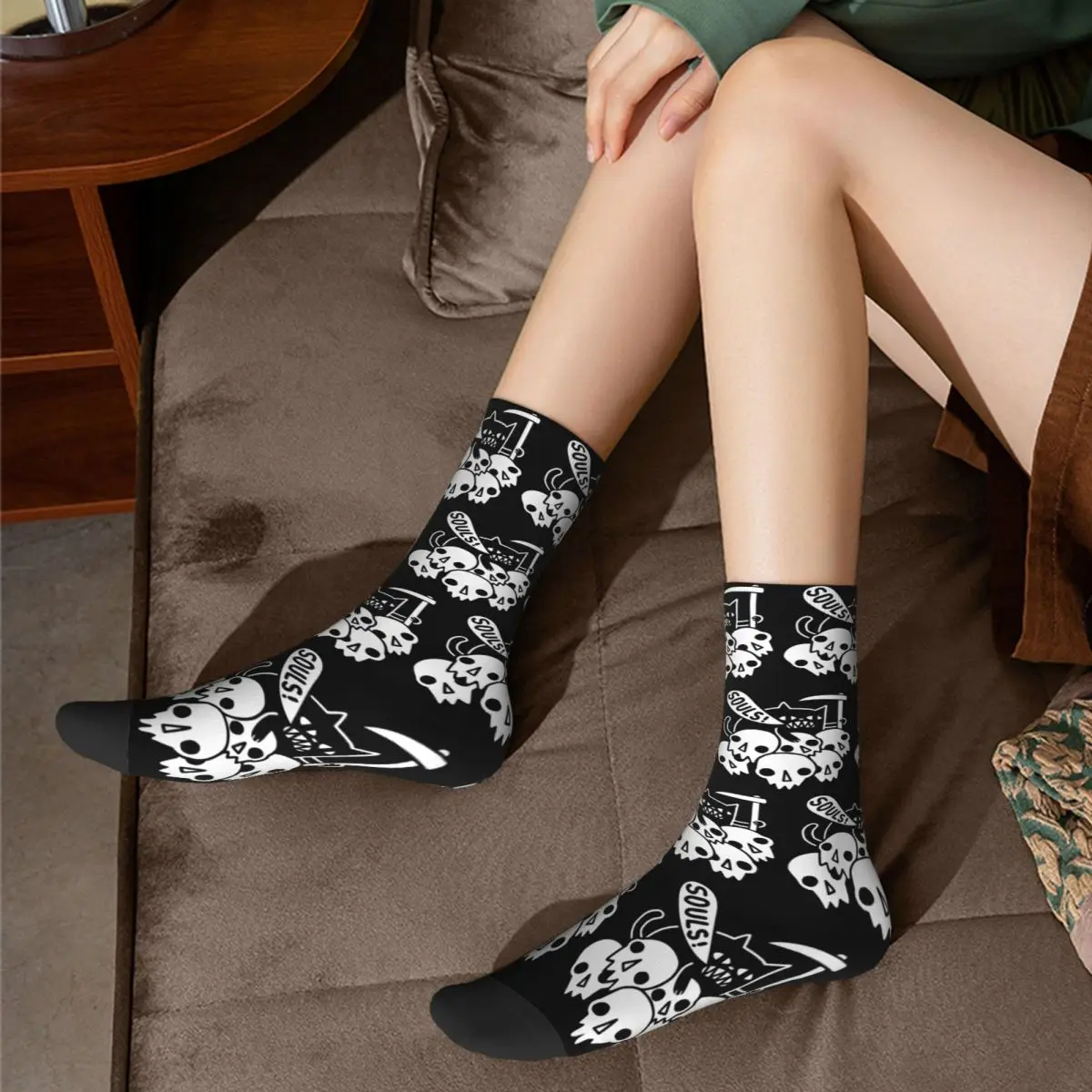 Cat Got Your Soul Socks Harajuku High Quality Stockings All Season Long Socks Accessories for Man's Woman's Gifts