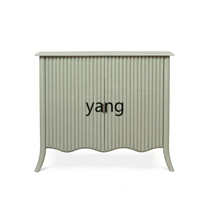 LMM Small Apartment Bedroom Storage American Simple Solid Wood Light Luxury New Classical Bedside Cabinet