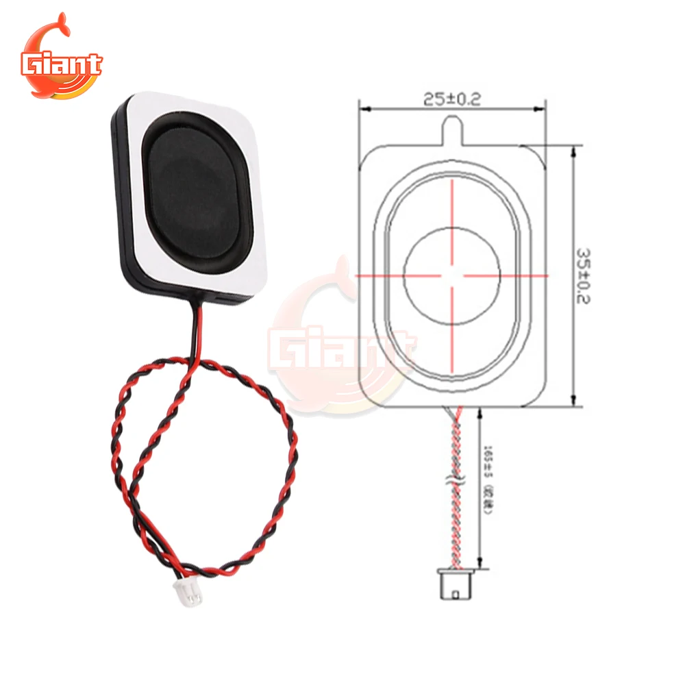 3525/2535 Plastic Inner Magnetic Cavity Speaker 4 Ohm 3 Watt/8 Ohm 2 Watt Full Frequency BOX Speaker Mini Audio Loudspeaker