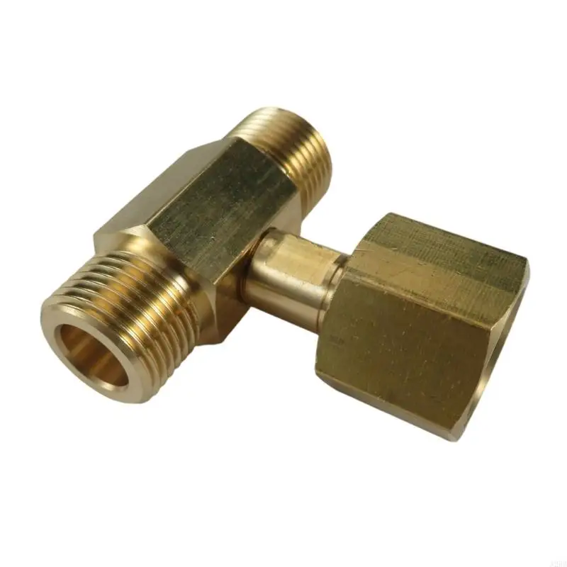 

Sodas Cylinder Brass CO2 Cylinder Adapter Sodas Bottle Converters 3 Way Connector Charging Fill Adaptor for Beer A2BB